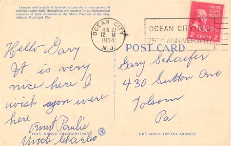 Ocean City New Jersey Beach Scene Showing Bathers Antique Postcard
