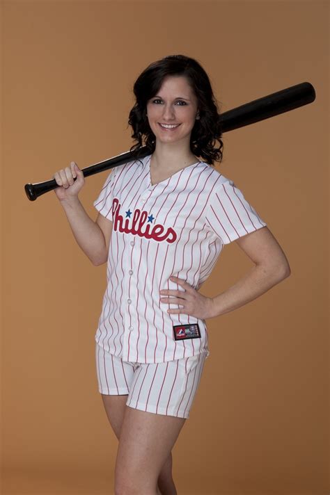 Stephanie From Hatboro Pa Takes Her Photo As A New Phillies Ballgirl