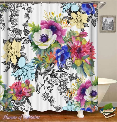 Floral Shower Curtain Collection Shower Of Curtains Page 2