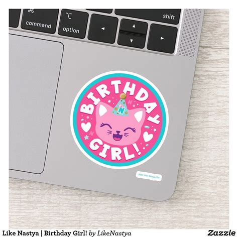 Like Nastya Birthday Girl Sticker Zazzle Girl Birthday