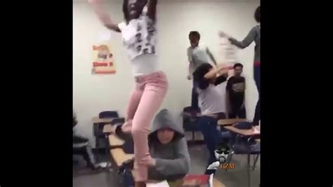 Girl Dancing On Desk Pushed Off Did She Deserve It Youtube