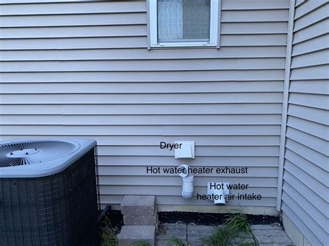 Tankless Water Heater Distance To Dryer Vent Heating Help The Wall