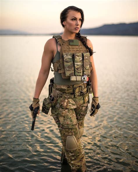 Image May Contain 1 Person Ocean Outdoor And Water Military Girl