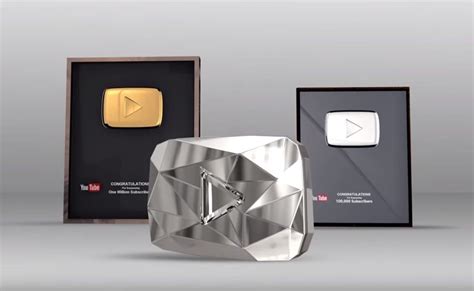 Youtube Play Button 3 Different Youtube Creator Awards