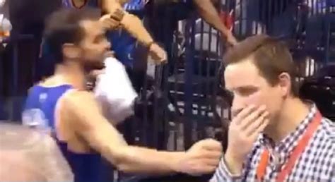 Jose Calderon Got Badly Burned By A Fan Pretending To Offer Him Dap