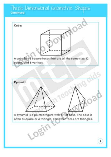 Click on a shape or capital word to learn more. Lesson Zone AU - Three Dimensional Geometric Shapes