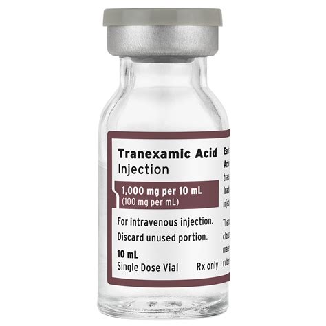 Tranexamic Acid 100Mg Ml 10x10Ml Vials 170117