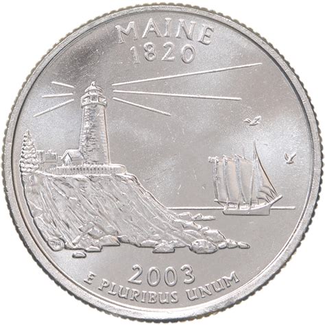2003 D State Quarter Maine BU CN-Clad US Coin - Dave's Collectible Coins