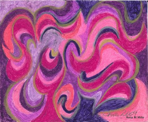 Abstract Oil Pastel Painting Life Energy By