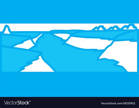 Beautiful River Landscape Royalty Free Vector Image