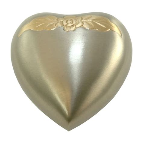 14756 Avalon Series Pewter Brass Metal Token Heart Cremation Urn