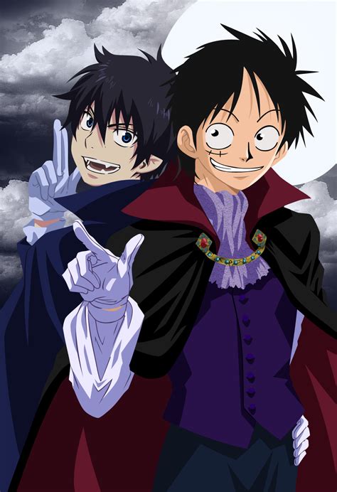 Monkey D Luffy And Rin Okumura By Narusailor On Deviantart