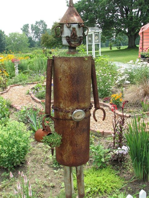 Urban Jumble Tin Man Yard Art Metal Garden Art Garden Art Metal
