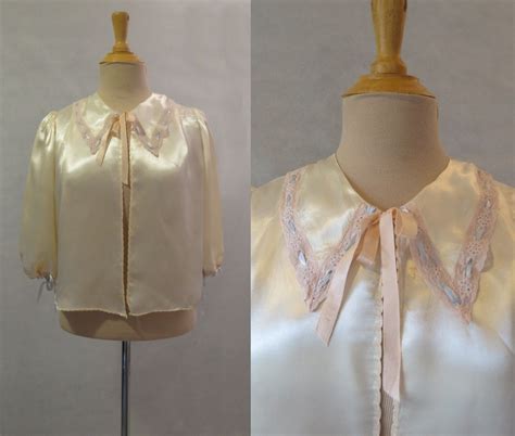 Satin Bedjacket Trimmed With Pink And Blue 1930s Etsy Australia