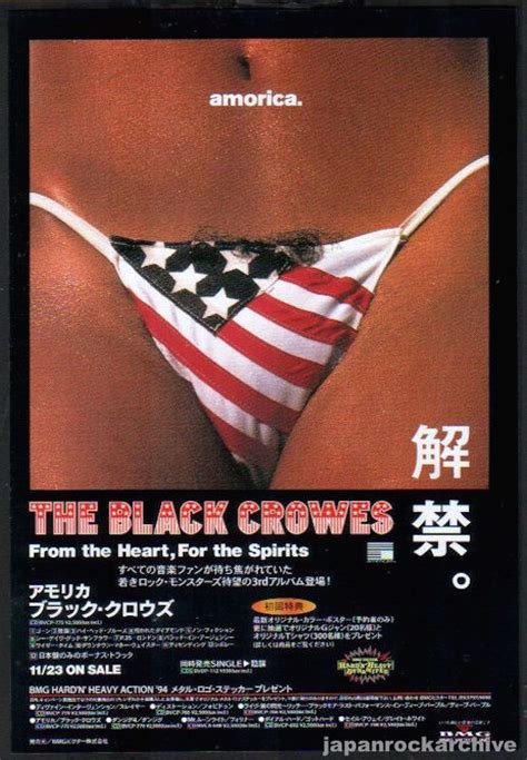 The Black Crowes 199412 Amorica Japan Album Promo Ad Japan Rock Archive