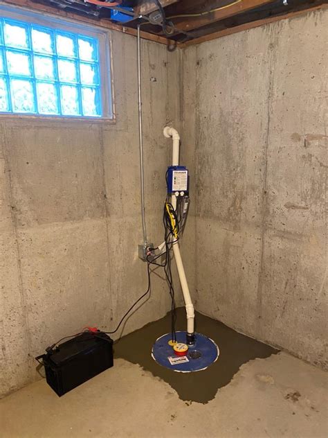 Sump Pumps A Leaking Basement Wall Is Repaired Using