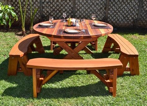 Small Round Wooden Garden Table Dream House