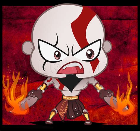 How To Draw Chibi Kratos Step By Step Drawing Guide By Dawn Dragoart
