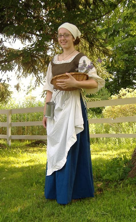 Kostüme Ladies Long Medieval Maid Peasant Villager Fancy Dress Costume