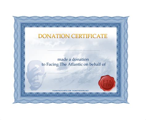 Free Printable Donation Certificate Templates Printable Blog