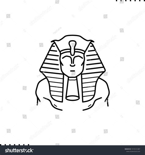 pharaoh ruler ancient egypt vector icon stock vector royalty free
