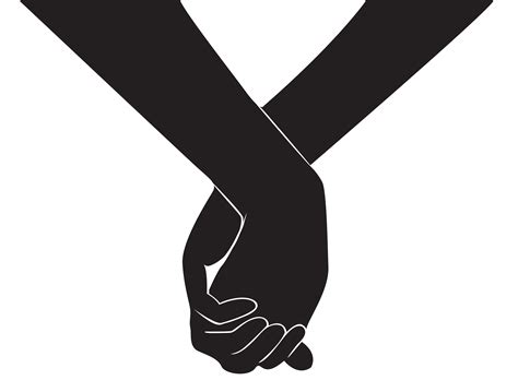 Hand Holding Another Hand Sign Of Love Art Vector 533509 Vector Art
