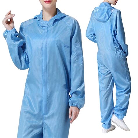 Protective Coveralls With Hood Reusable Washable Dust Proof Plus Size