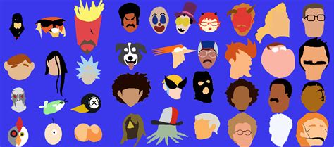 Fanart Heres A Minimalist Wall Of Adult Swim Stars Can You Name