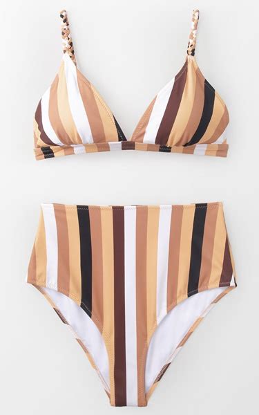 Sporty Stripe High Waisted Bikini Bestfashionhq Com Sexiz Pix