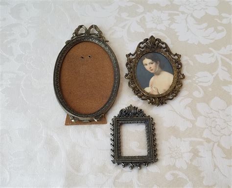 Vintage Ornate Brass Picture Frames Lot Set Of 3 Made In Italy Etsy