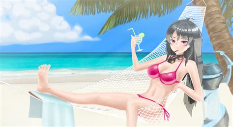 Iris Yuma Soul Worker Highres Tagme Barefoot Swimsuit Image View