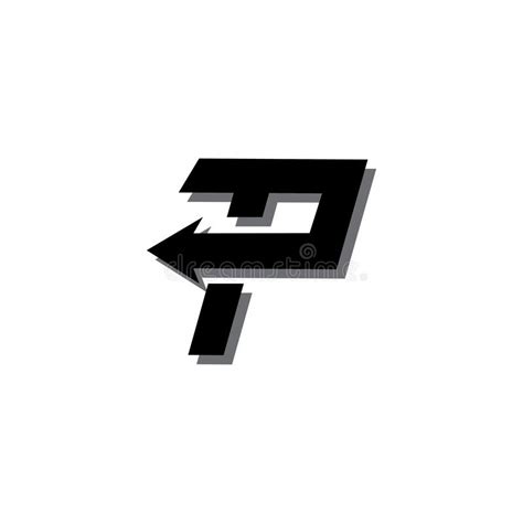 Letter Tp Logo Illustration Arrow Design Template Vector Stock Vector