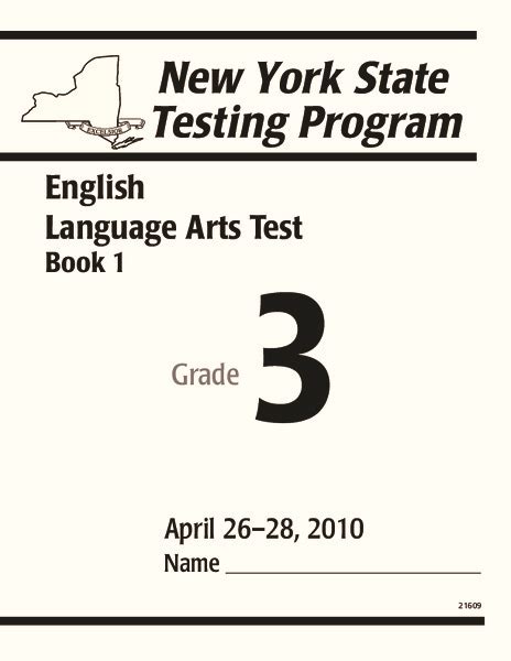 New York State Testing Program Englishlanguage Arts Book 1 Grade 3