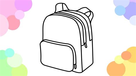 Draw A Backpack For Kids Youtube