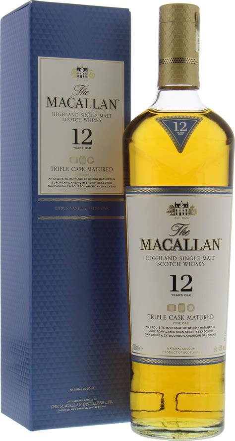 The cask influence (not the oak) completely covers the distillate. Macallan 12 Years Old Fine Oak Triple Cask Matured 40% NV ...