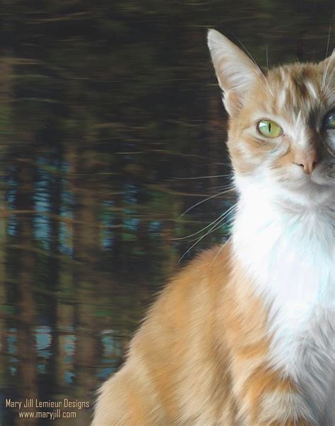 Custom Cat Portrait Realistic Pet Art Lifelike Hand Etsy