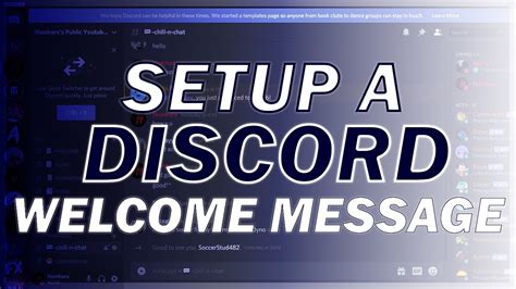 Discord Tutorial Setup A Discord Welcome Message Youtube