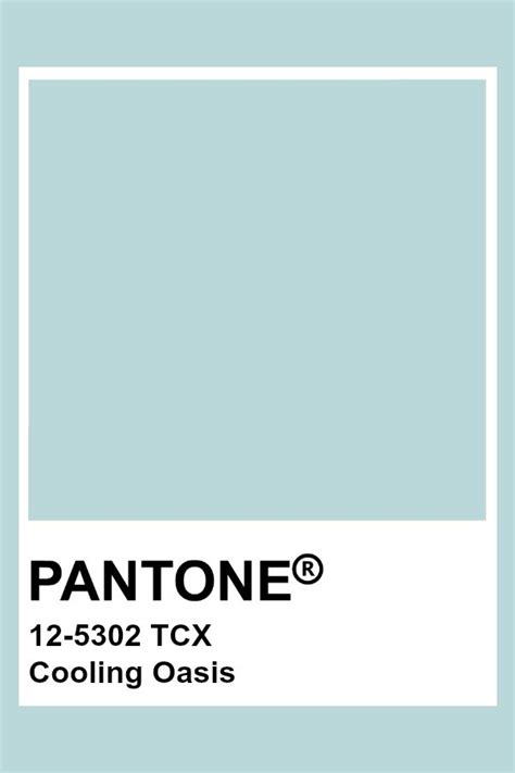 Pantone 12 5302 Tcx Cooling Oasis Цветовые палитры Цвета краски Палитры