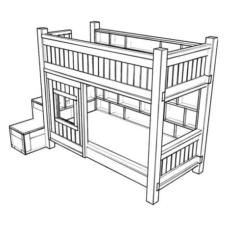 How To Build A Diy Bunk Bed With Stairs Thediyplan