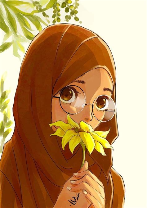 Kartun Anime Wallpaper Hijab Muslimah Beautiful Cute Cartoon Hijabi