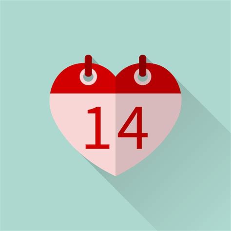 Premium Vector Valentines Day Calendar Flat Design Page Calendar In