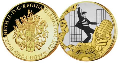 The Official Elvis Presley Jailhouse Rock Gold Layered Coin Ts