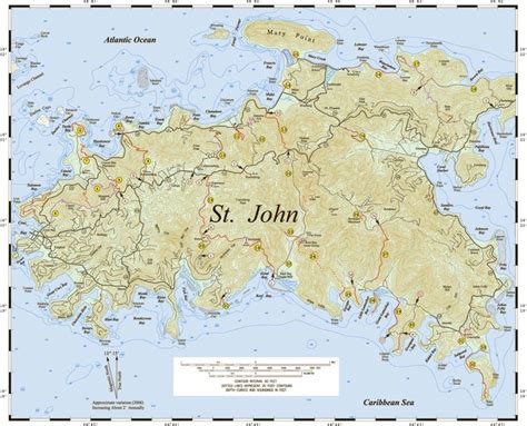 St John Map Us Virgin Islands St John Virgin Islands St John Usvi Map