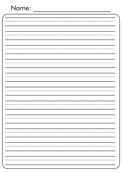 Free Printable Handwriting Paper For First Grade Printable Free