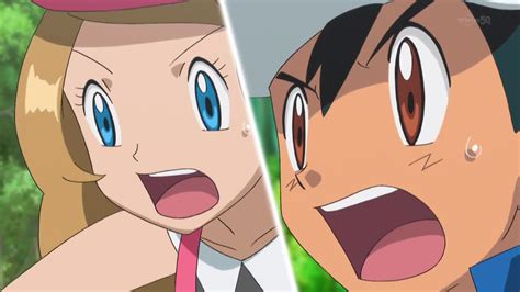 Amourshipping Serena And Ash Watch Out By Darkramiess On Deviantart