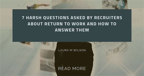 How would employees rate the company culture? 7 Harsh Questions of Recruiters About Return to Work & How ...
