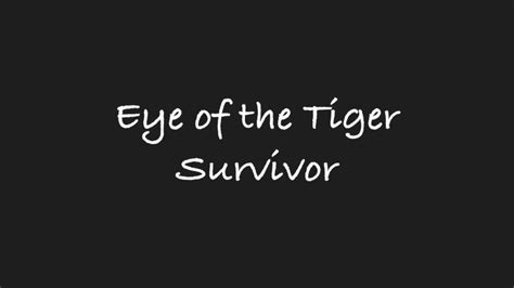 Eye Of The Tiger Survivor Lyrics YouTube