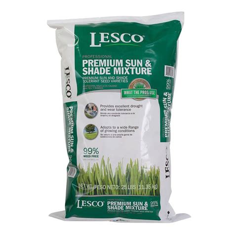 Lesco Premium 20 Lb Sun And Shade Seed Mix 884004 The Home Depot