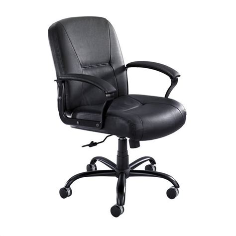 Why is this chair perfect for big and tall people: Mid Back Big and Tall Office Chair in Black Leather - 3501BL