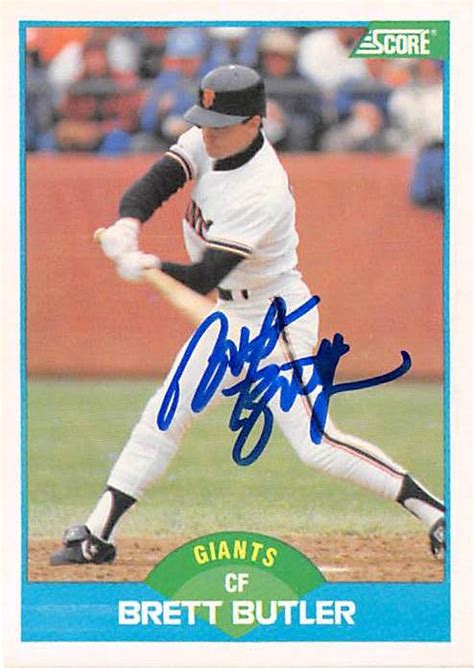 Brett morgan butler (born june 15, 1957) is a former center fielder in major league baseball and current base running/outfield coach for the miami marlins. Brett Butler autographed Baseball Card (San Francisco ...